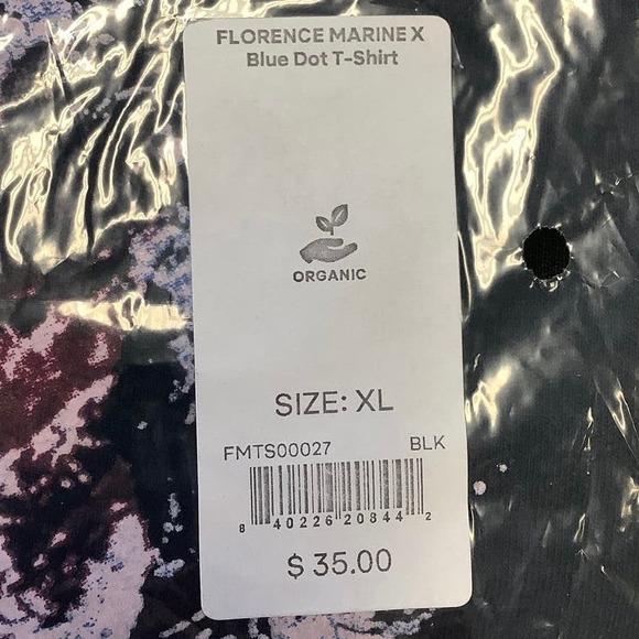 NEW! Florence Marine X Size X-Large Blue Dot Tee T-Shirt Black $35 msrp M6-1 - Picture 10 of 10